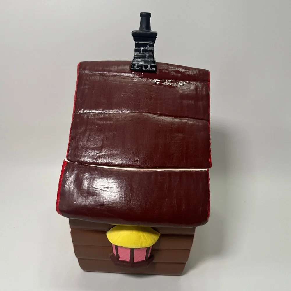 Vintage MCM Ceramic Christmas Gingerbread‎ House Cookie Jar Candy Hansel Gretel